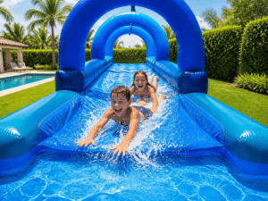 Deslizador Acuático Hinchable con Piscina de 13 m — alquiler en Benifaió