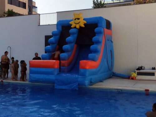 Alquiler de Castillo-Hinchable-Madrid-Pasarela Pirata Acuático para piscinas